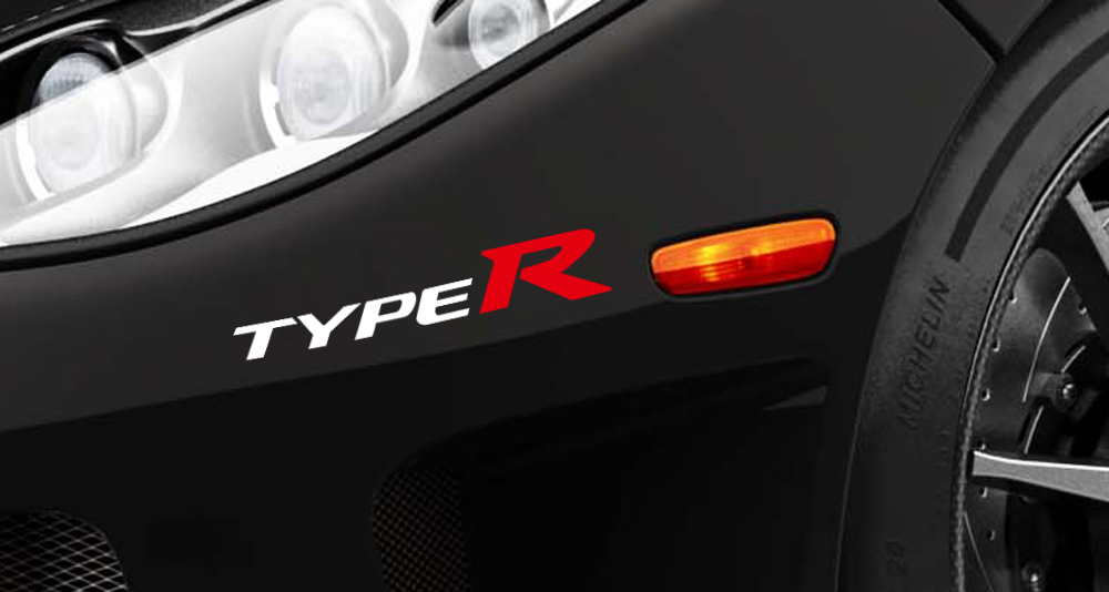 2x Typ R Honda JDM Drift Sport Rennwagen Vinyl Aufkleber passend für Integra Civic Accord